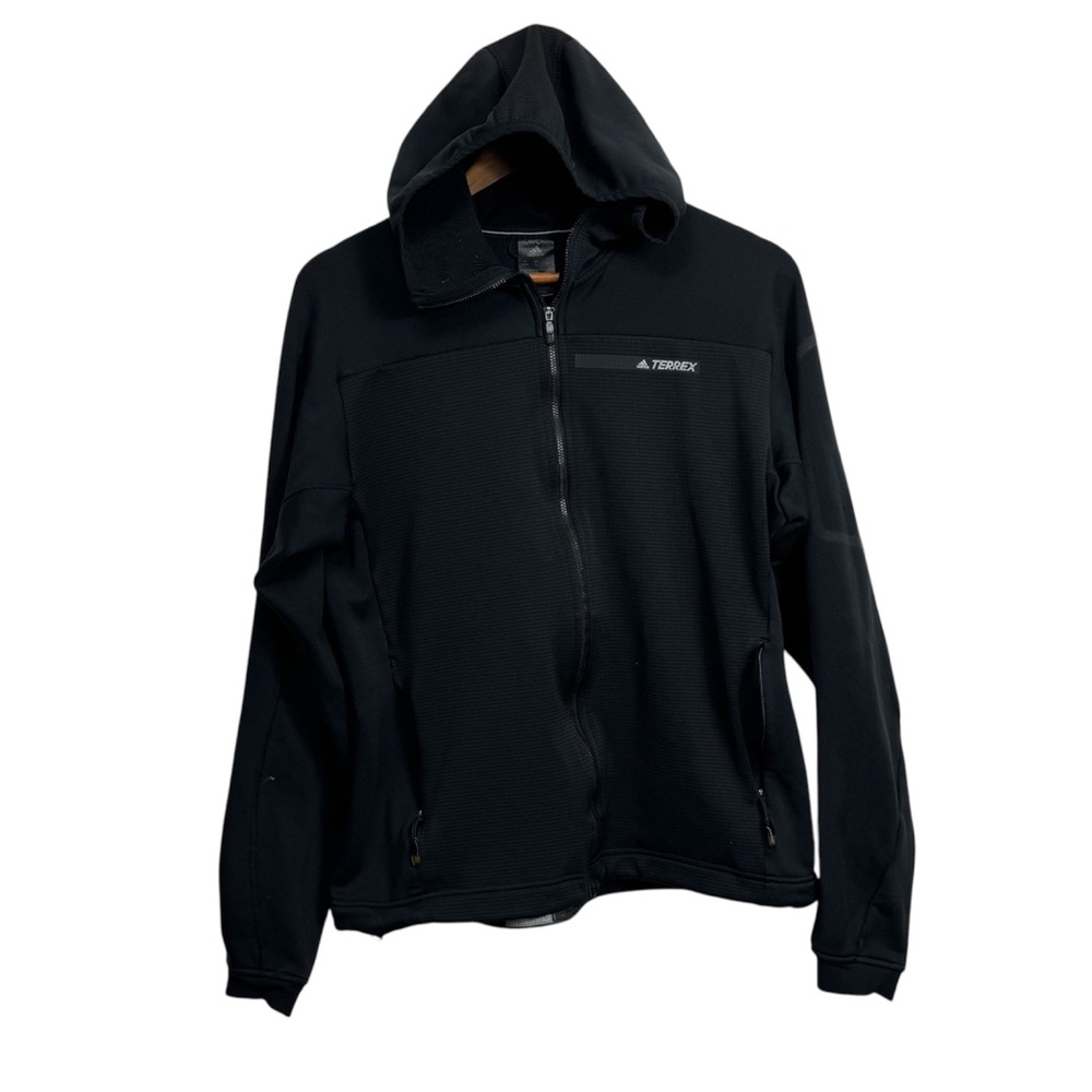 adidas TERREX Tech fleece Hooded Jacket Black Large